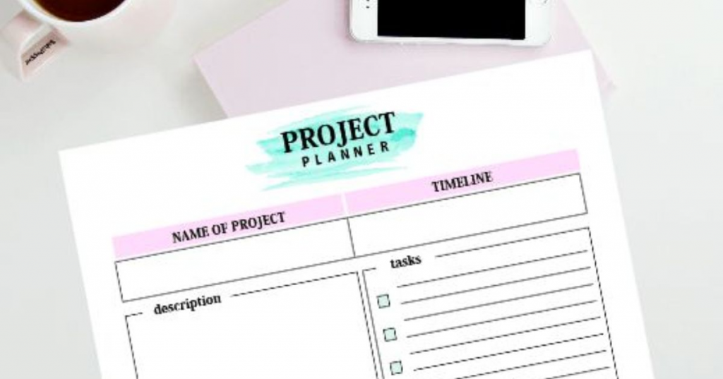 write a project planner template