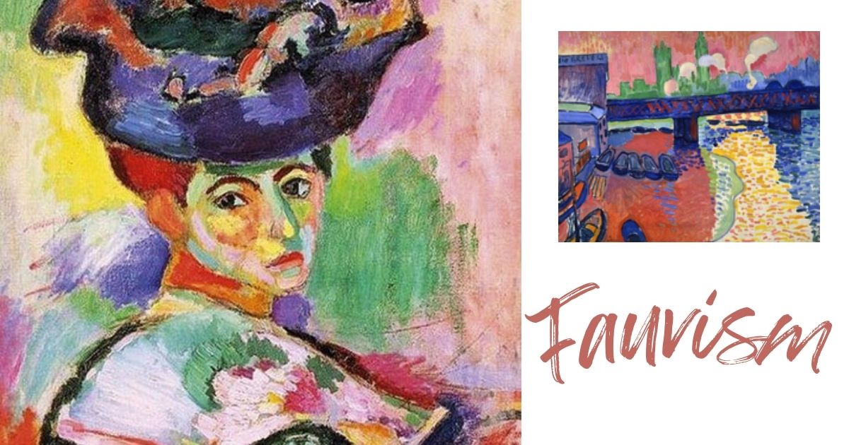 woman with a hat by henri matisse and charing cross bridge by andré derain