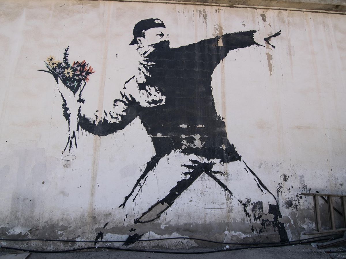 flower thrower - banksy