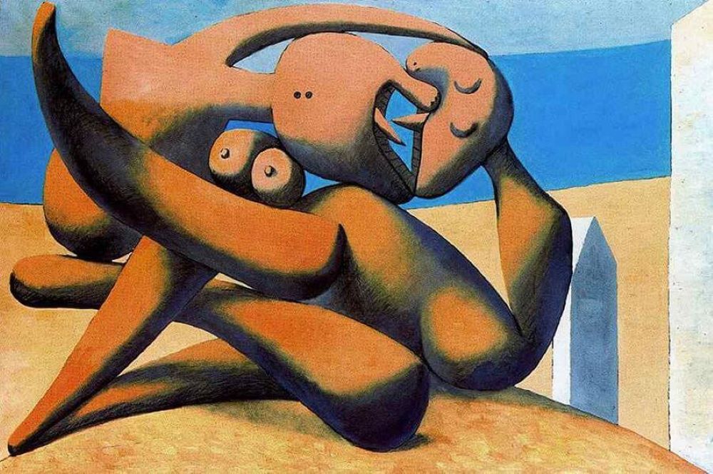 figures at the seaside, 1931