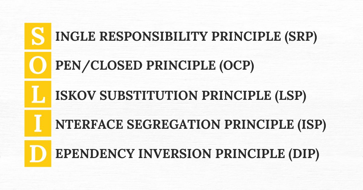 question 40: explain solid principles in oop.